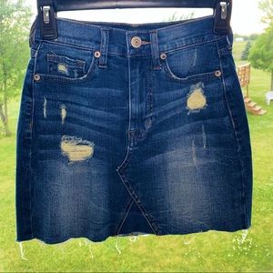 Real Denim High Rise Mini Skirt. Size 000 (XS).